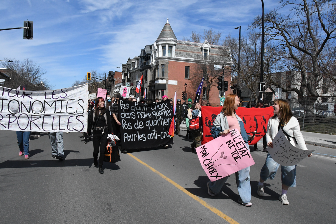 Manif pro-choix du 25 avril 2026 au Plateau Mont-Royal