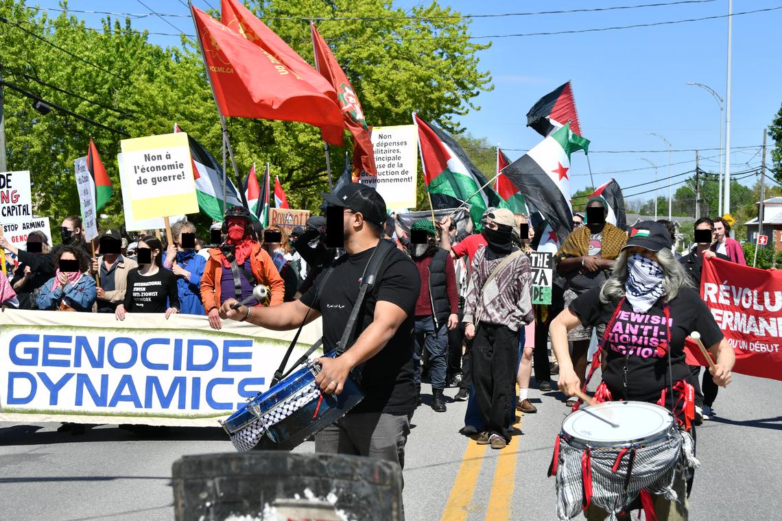 Marche du 30 mai 2026 contre l'agrandissement de l'usine General Dynamics à Salaberry-de-Valleyfield