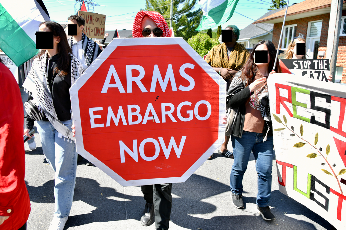Marche du 30 mai 2026 contre l'agrandissement de l'usine General Dynamics à Salaberry-de-Valleyfield
