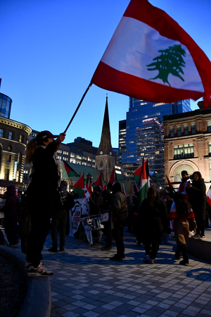 Vigil contre la guerre impérialiste à Montréal le 8 avril 2026