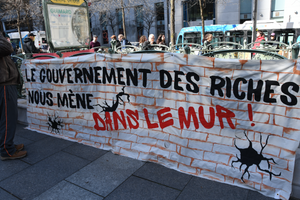 « Le gouvernement des riches nous mène dans le mur! » premièr mai 2026 à Montréal