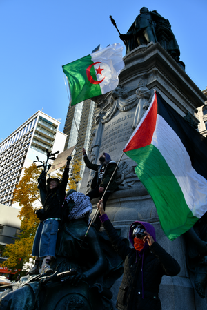 Solidarité avec le mouvement lycéen français (des départements outre-mers à l'Hexagone) et manif contre la brutalité policière ici à Tiotiah:ke/Montréal le 17 octobre 2026